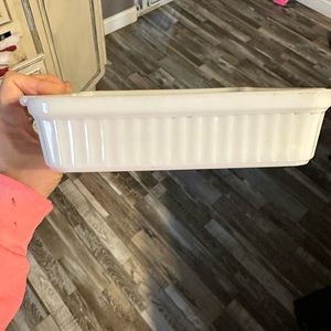 Vintage Fire King/Anchor Hocking Spiral square baking  dish.